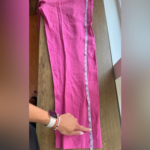 Zara Pink Wide Leg Pants High-Waisted Satin Size Medium - Picture 6 of 7